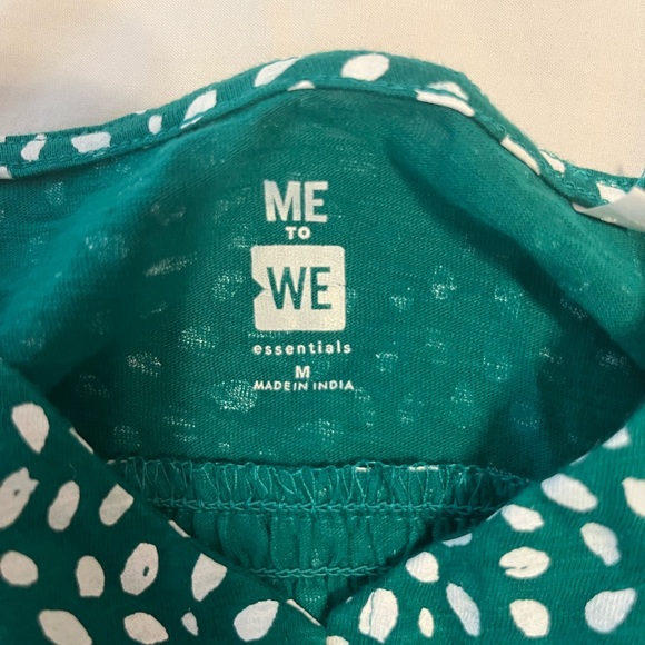 me to we green and white polka dot tank top - Picture 3 of 4